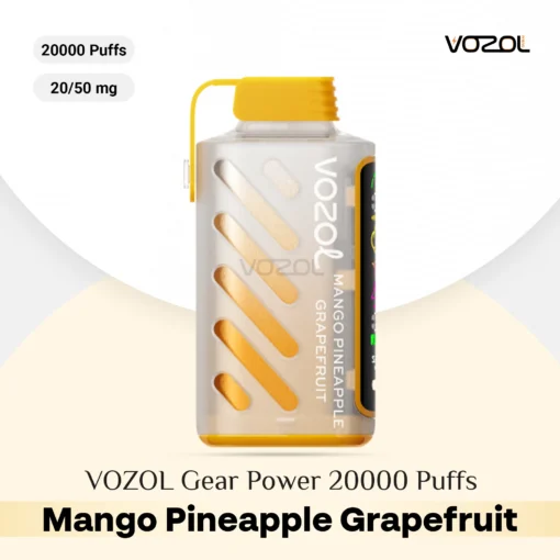 VOZOL Gear Power 20000 Puffs Mango Pineapple Grapefruit Available in Abu Dhabi