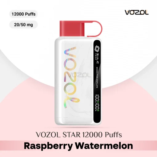 VOZOL STAR 12000 Puffs Raspberry Watermelon Available in Dubai